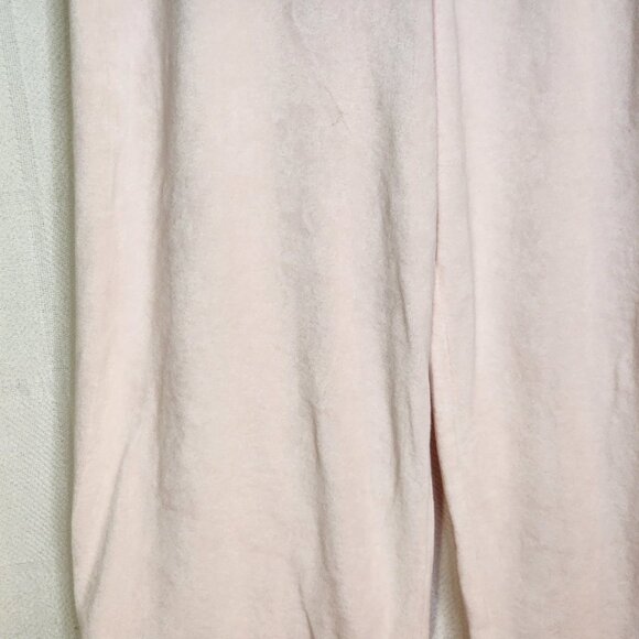 Spa Chico's Pink Terry Cloth Cotton Poly Tie Lace Hem Lounge Pants Chico 2 US 12 - Picture 6 of 16